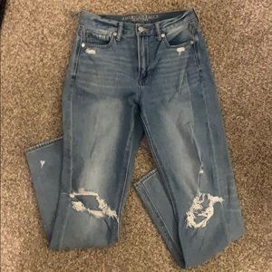 american eagle high waisted mom jeans